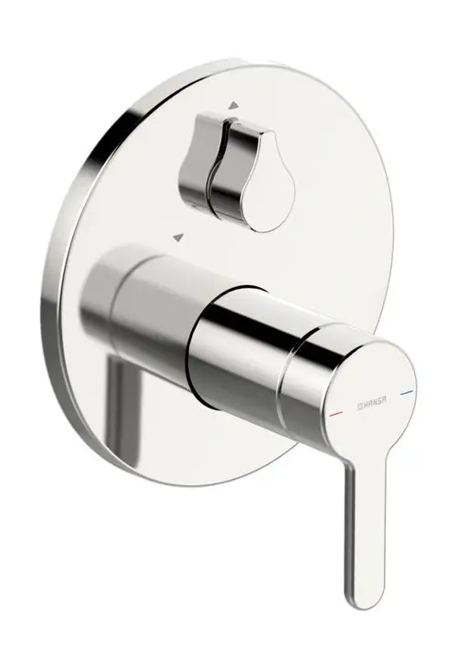 HANSA Einhebelmischer Fertigmontageset für Wanne/Brause HANSADESIGNO Style 8111 Rosette rund mit Sicherungseinrichtung, 81113563, Artikel in Kategorie